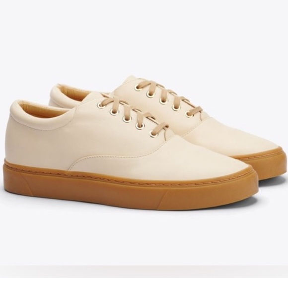 Nisolo Shoes - Nisolo | Elayna Sneaker - Leather - In Bone/Gum - New With Box & Dust-Bags